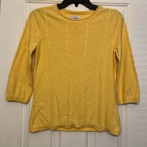 Women’s yellow sweatshirt knitted